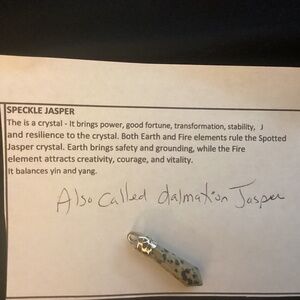 Dalmation or Speckled Jasper Pendant